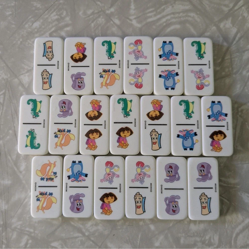 2005 Dora the Explorer Cardinal Dominoes Game Partial Set 19 Pieces Replacement